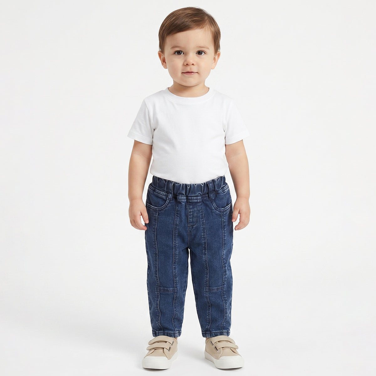 Baby Boys Blue Denim Jogger Fit Jeans