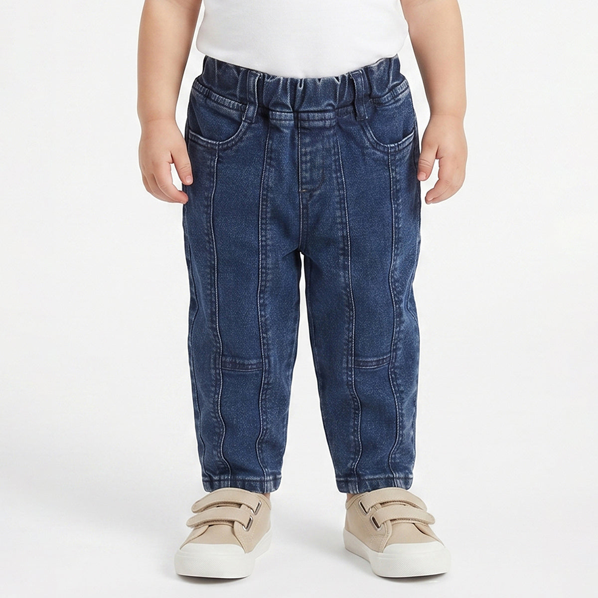 Baby Boys Blue Denim Jogger Fit Jeans