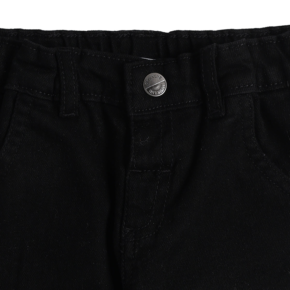 Baby Boys Black Cotton Denim Pants Regular Fit Casual Kids Pants