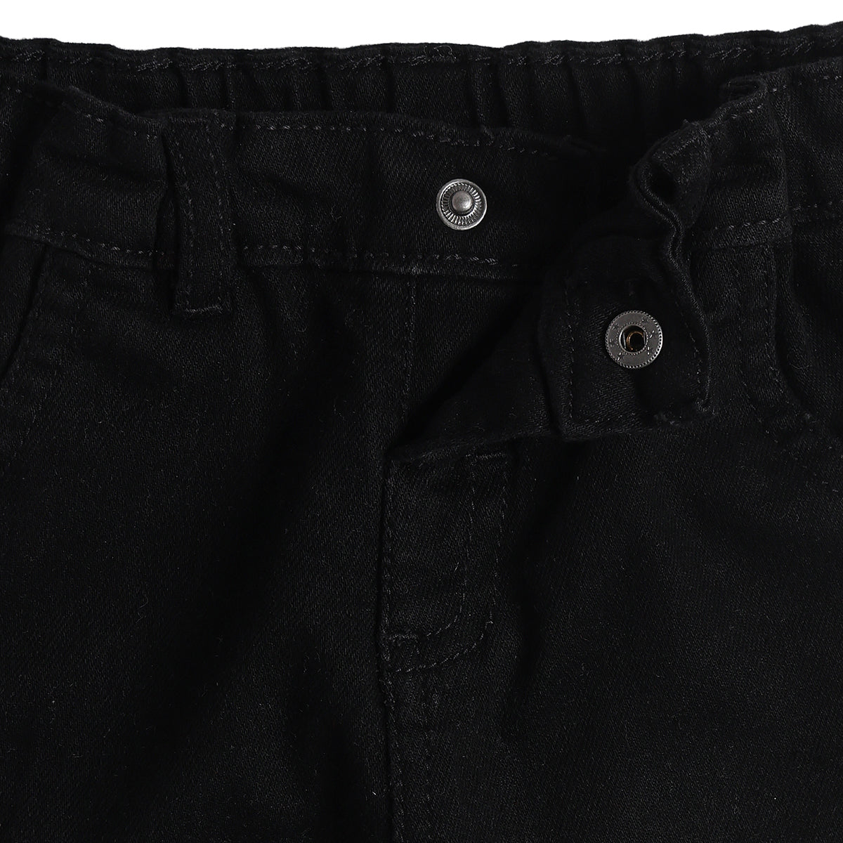 Baby Boys Black Cotton Denim Pants Regular Fit Casual Kids Pants