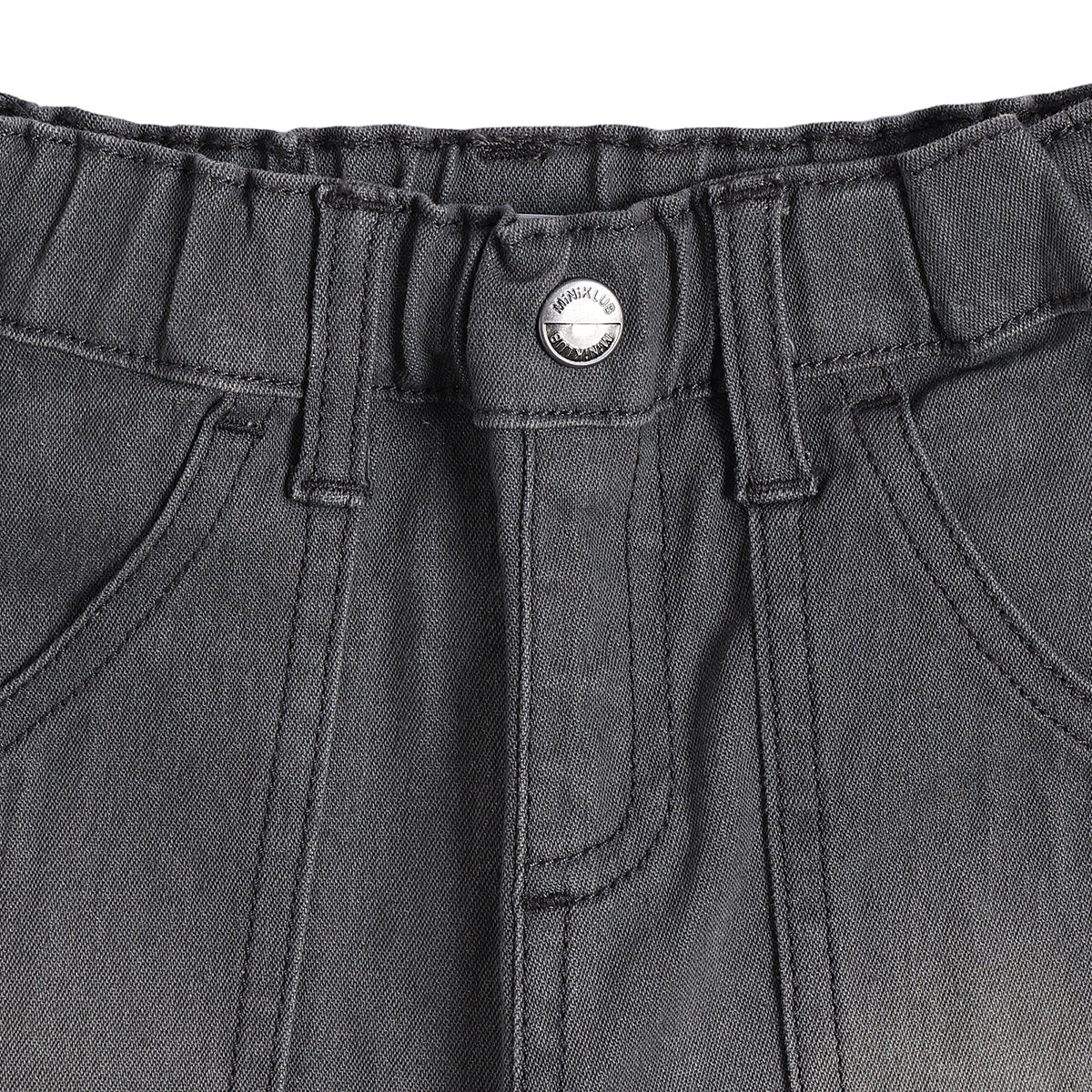 Baby Boys Grey Denim Jogger Pants Regular Fit Casual Kids Jeans