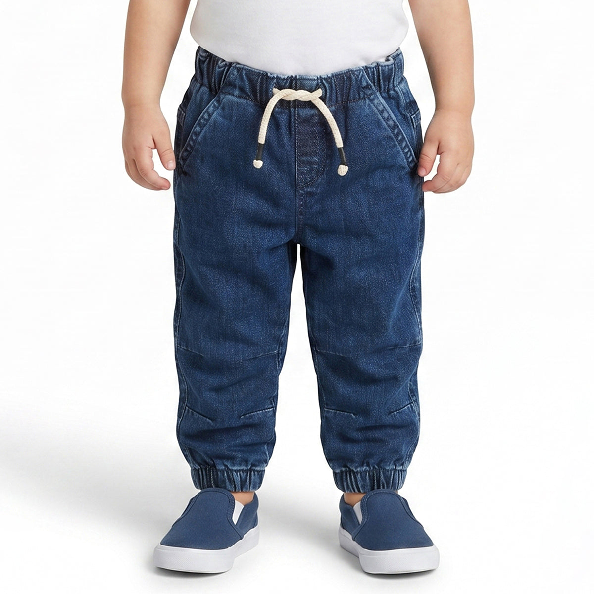 Baby Boys Blue Denim Pant Regular Fit Casual Kids Pant