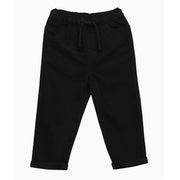 Boys Solid Denim Pants, Black