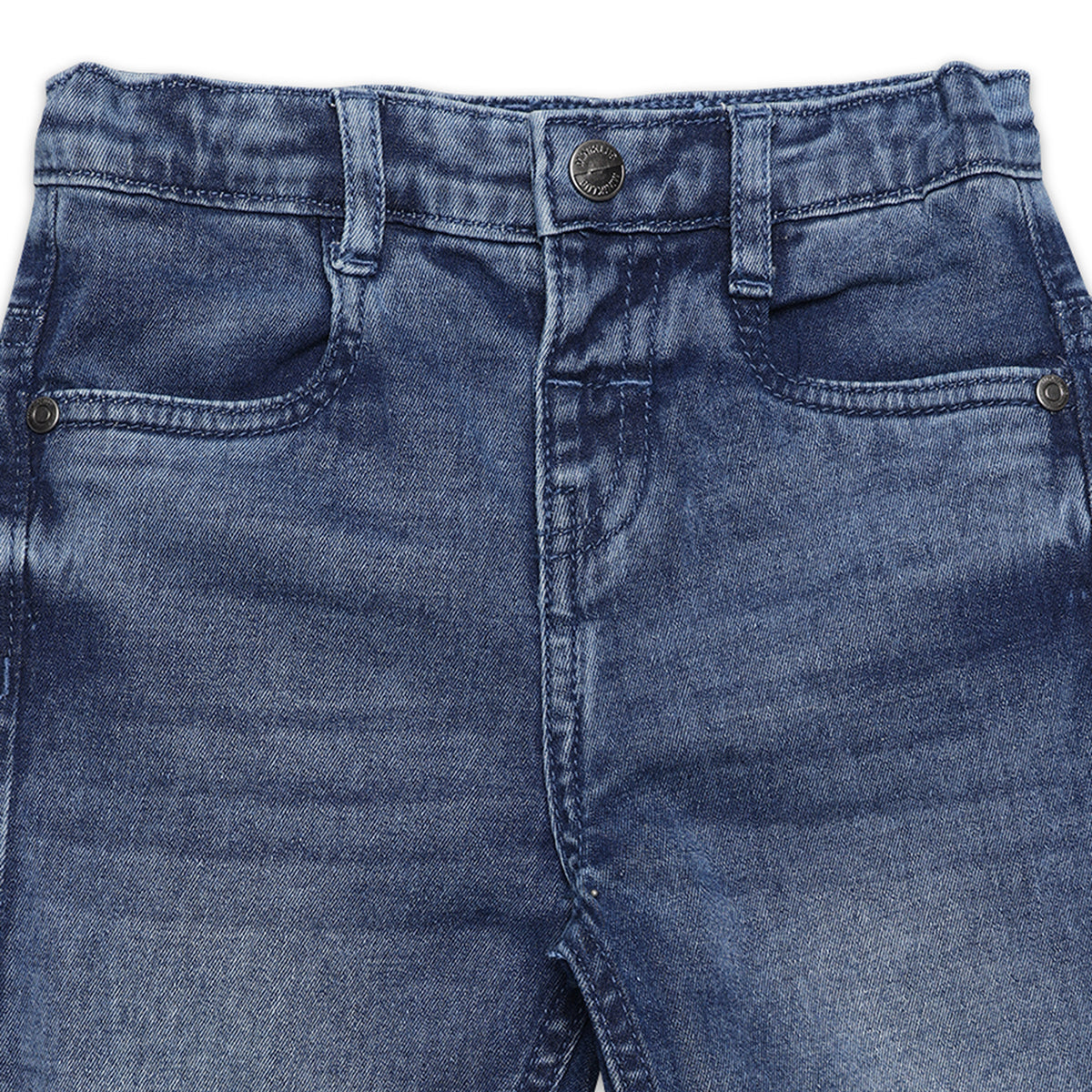 Baby Boys Solid Denim Jeans, Dark Blue