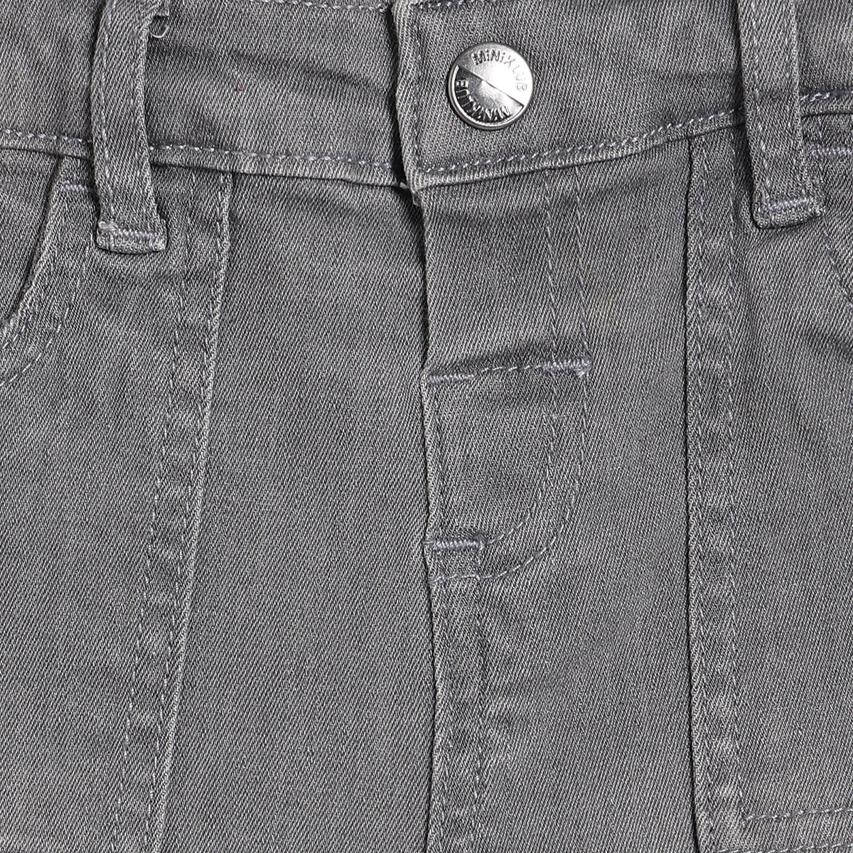Baby Boys Solid Denim Pants, Grey