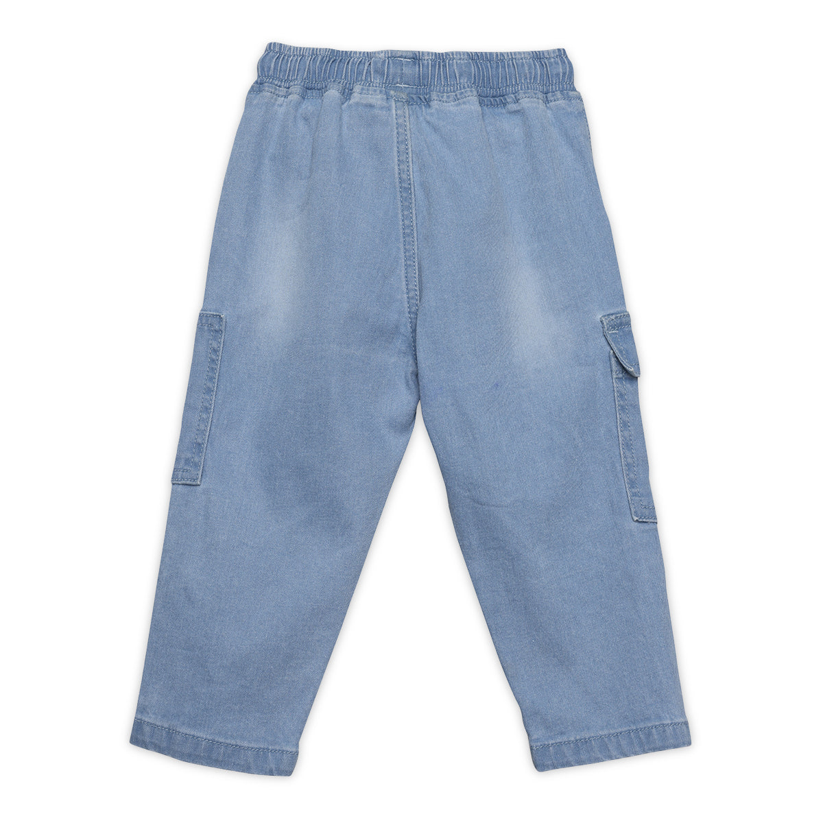 Boys Solid Cargo Jogger Pants, Light Blue