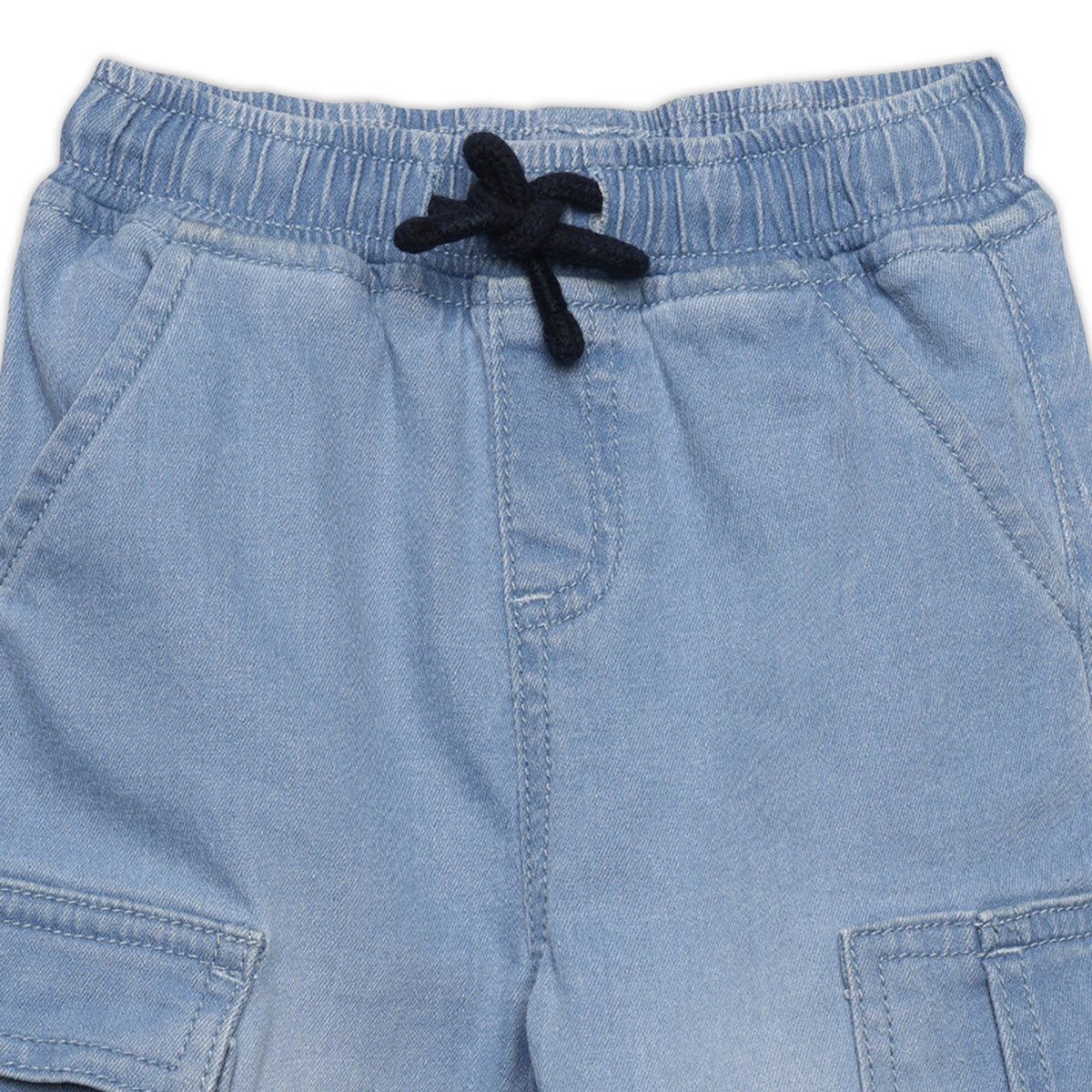 Boys Solid Cargo Jogger Pants, Light Blue