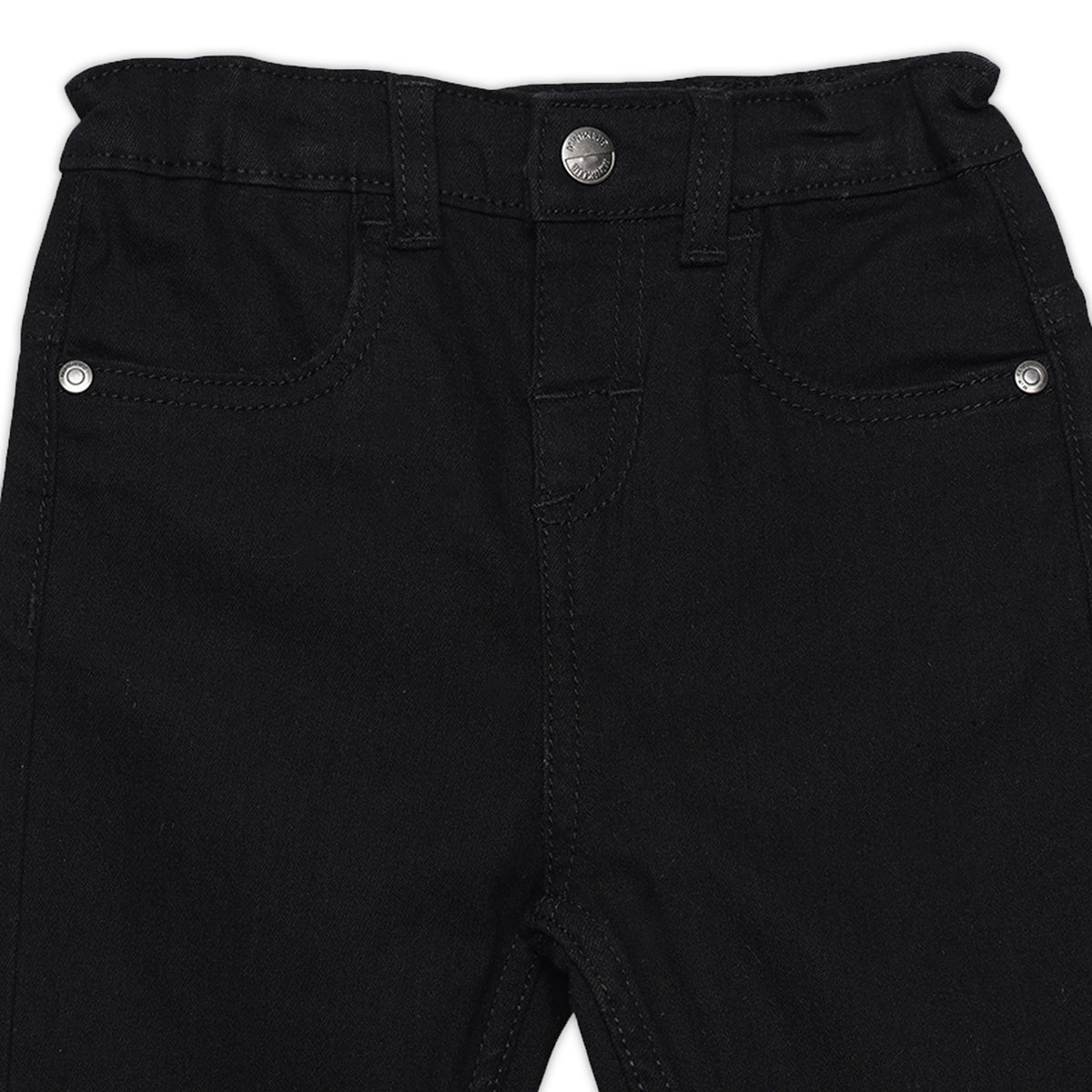 Baby Boys Solid Denim Pants, Black