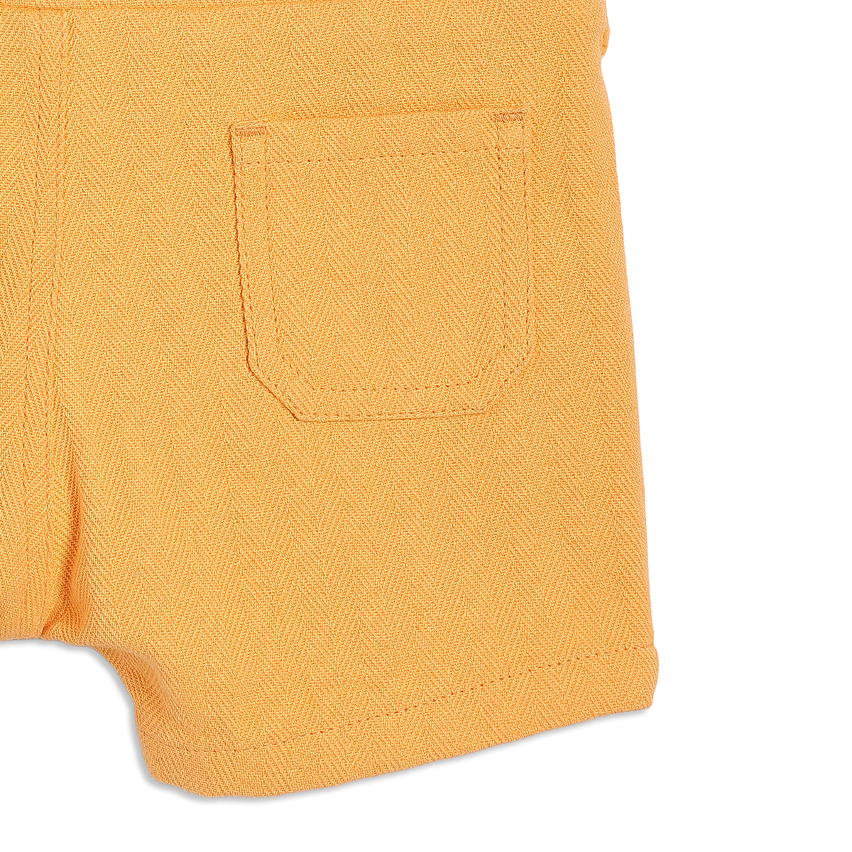 Baby Boys Dungaree Set with Dino Print T-shirt, Yellow & White