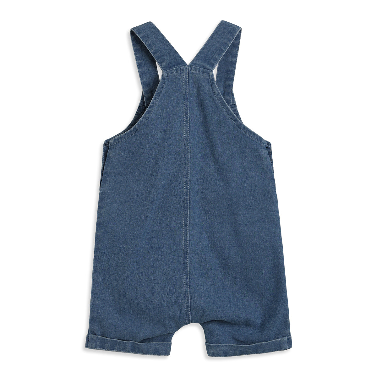 Baby Boys Blue Denim Dungaree Set Regular Fit Casual Wear