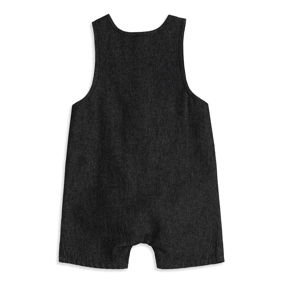 Baby Boys Black And White Woven Dungaree Set Regular Fit Casual Wear