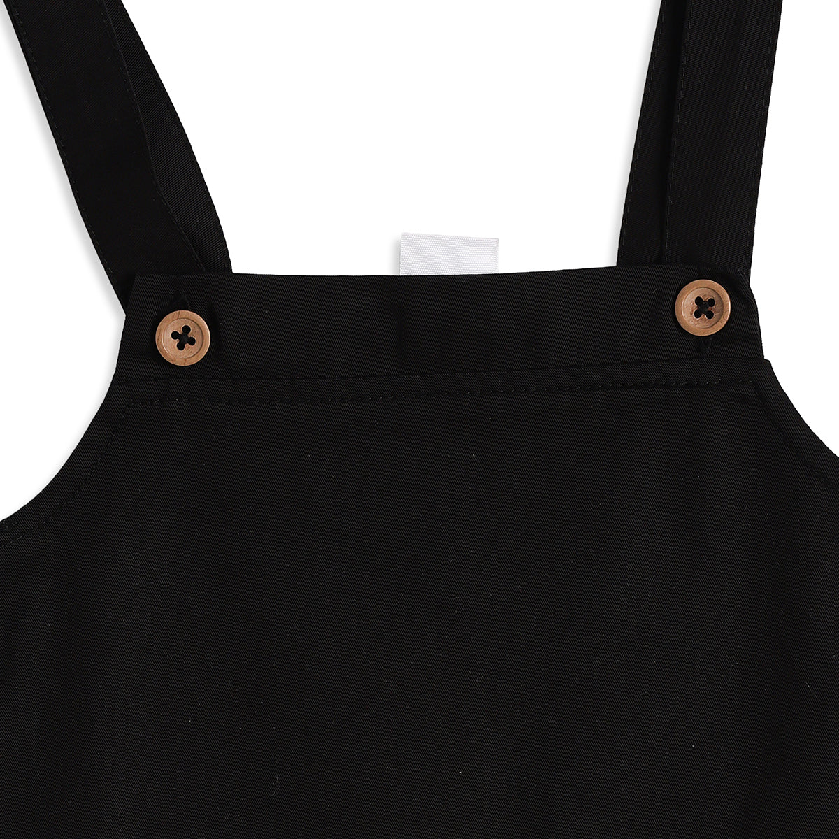 Baby Boys Black Dungaree Romper with Blue T-Shirt Casual Outfit Set