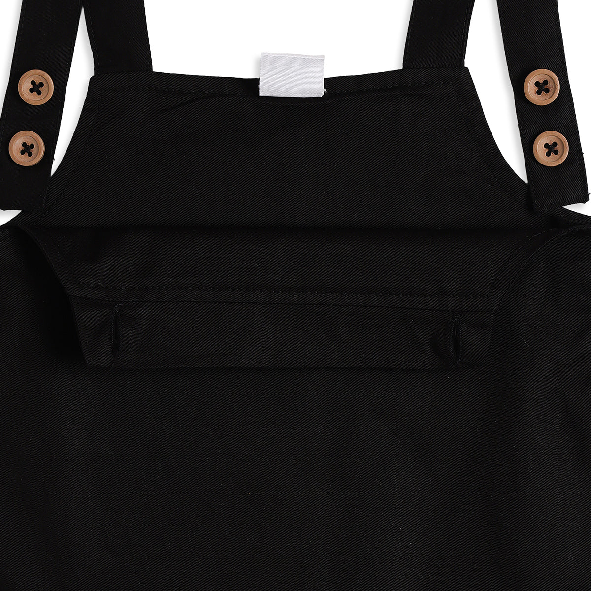 Baby Boys Black Dungaree Romper with Blue T-Shirt Casual Outfit Set