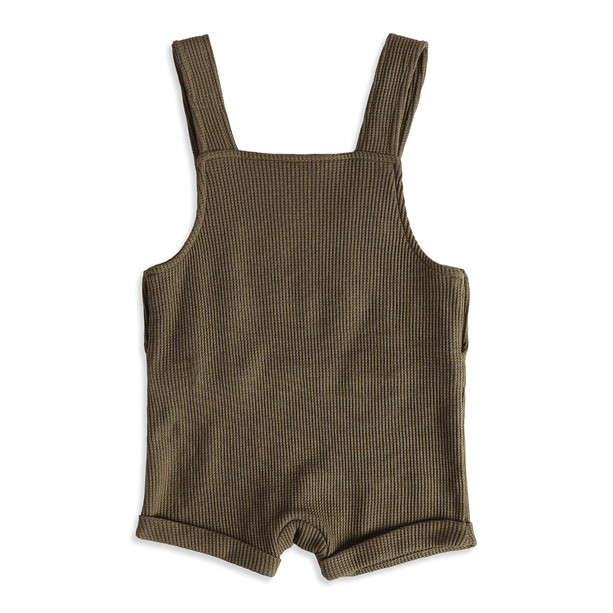 Baby Boys White Olive Cotton Dungaree Set Regular Fit Casual Wear