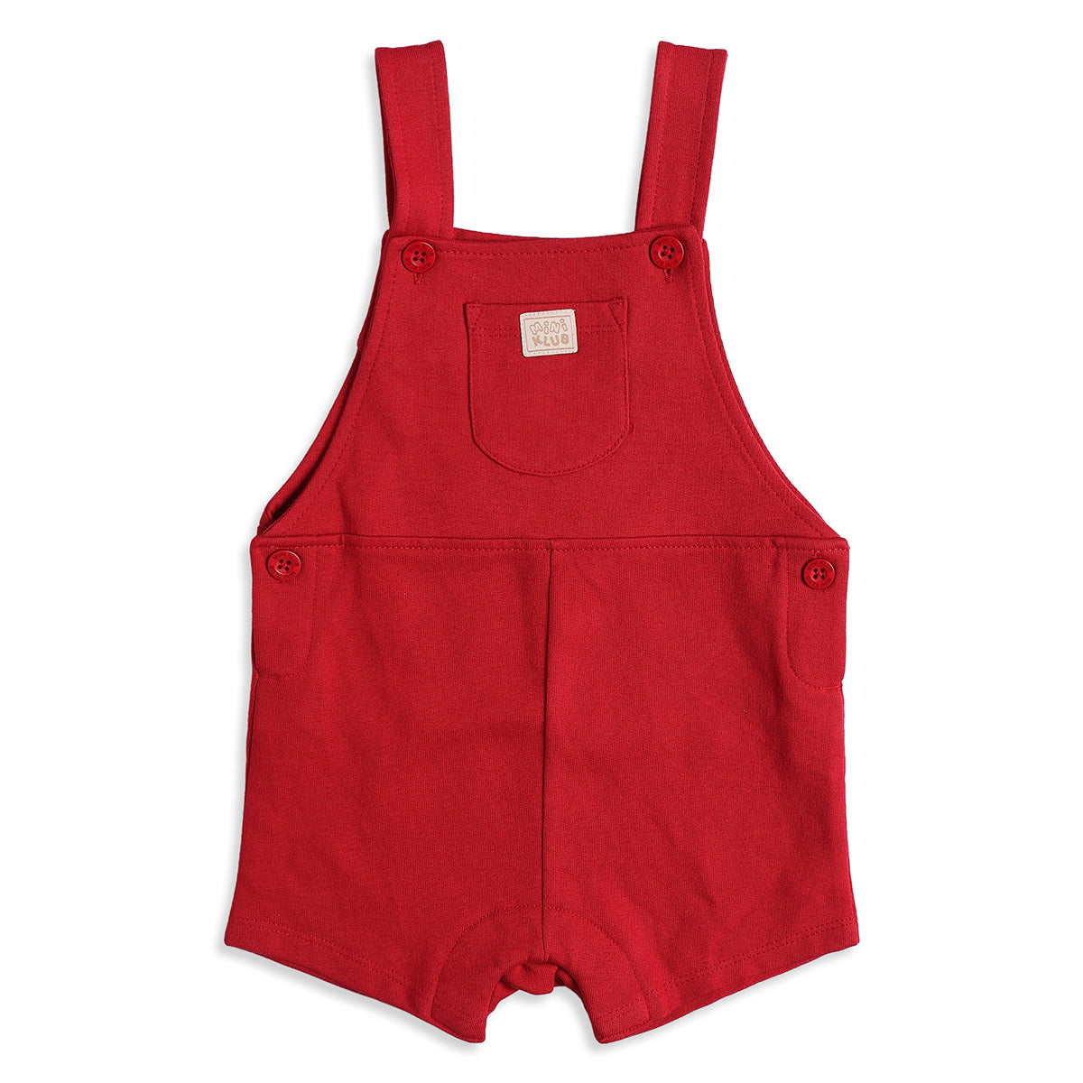Baby Boys Red Dungaree Romper with White T-Shirt Casual Summer Outfit Set