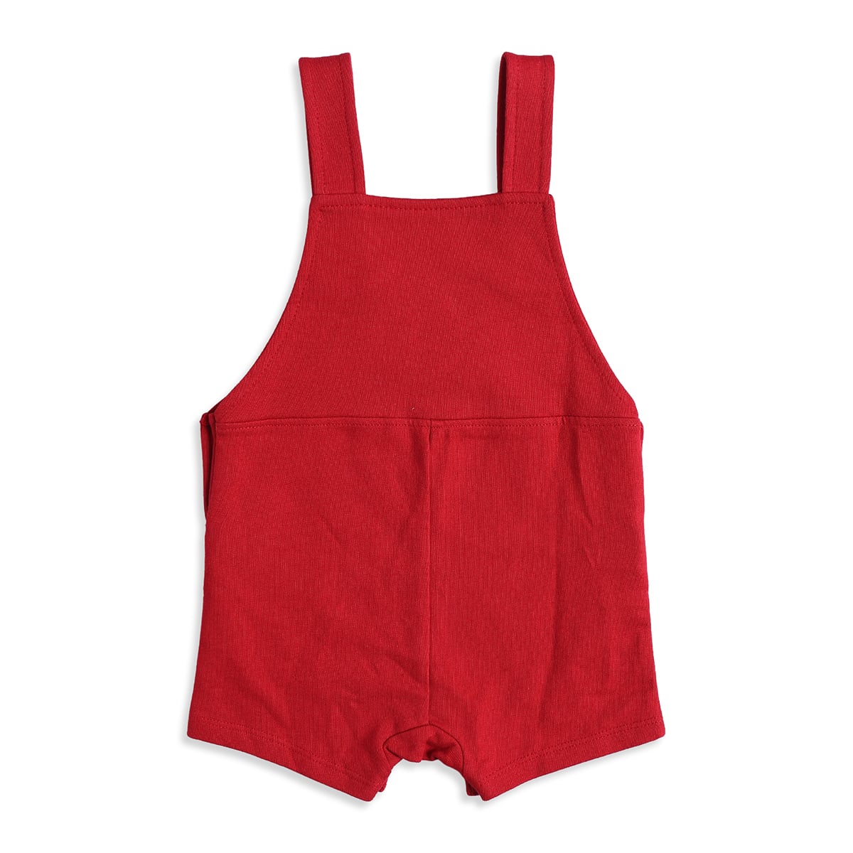 Baby Boys Red Dungaree Romper with White T-Shirt Casual Summer Outfit Set