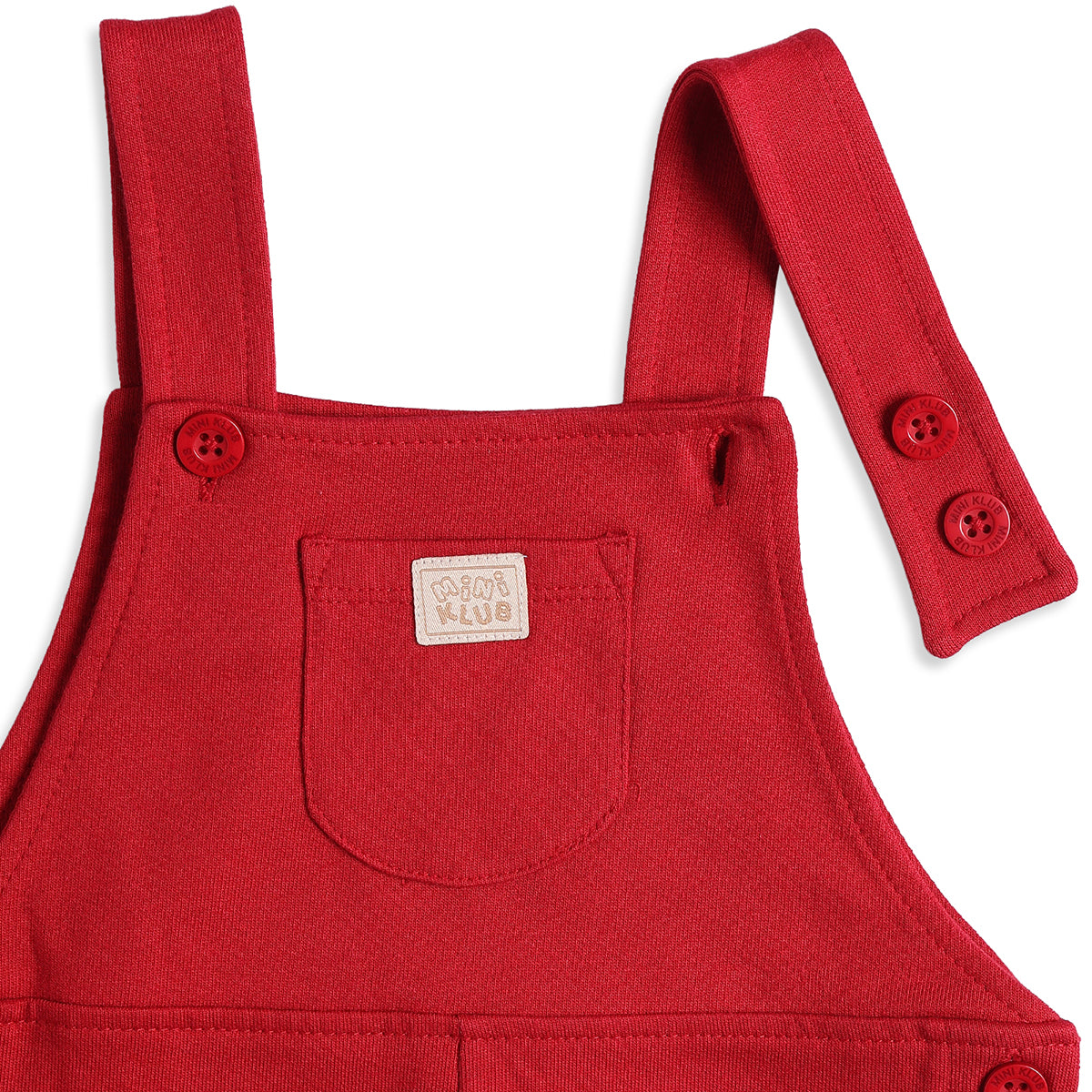 Baby Boys Red Dungaree Romper with White T-Shirt Casual Summer Outfit Set