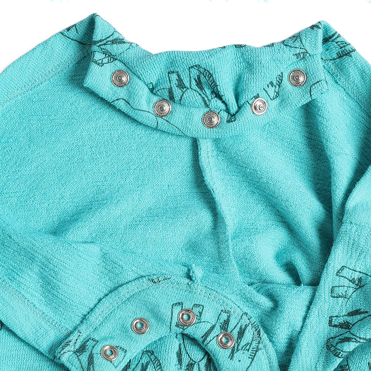 Baby Boys Blue Elephant Print Dungaree Romper with White T-Shirt Casual Summer Outfit Set