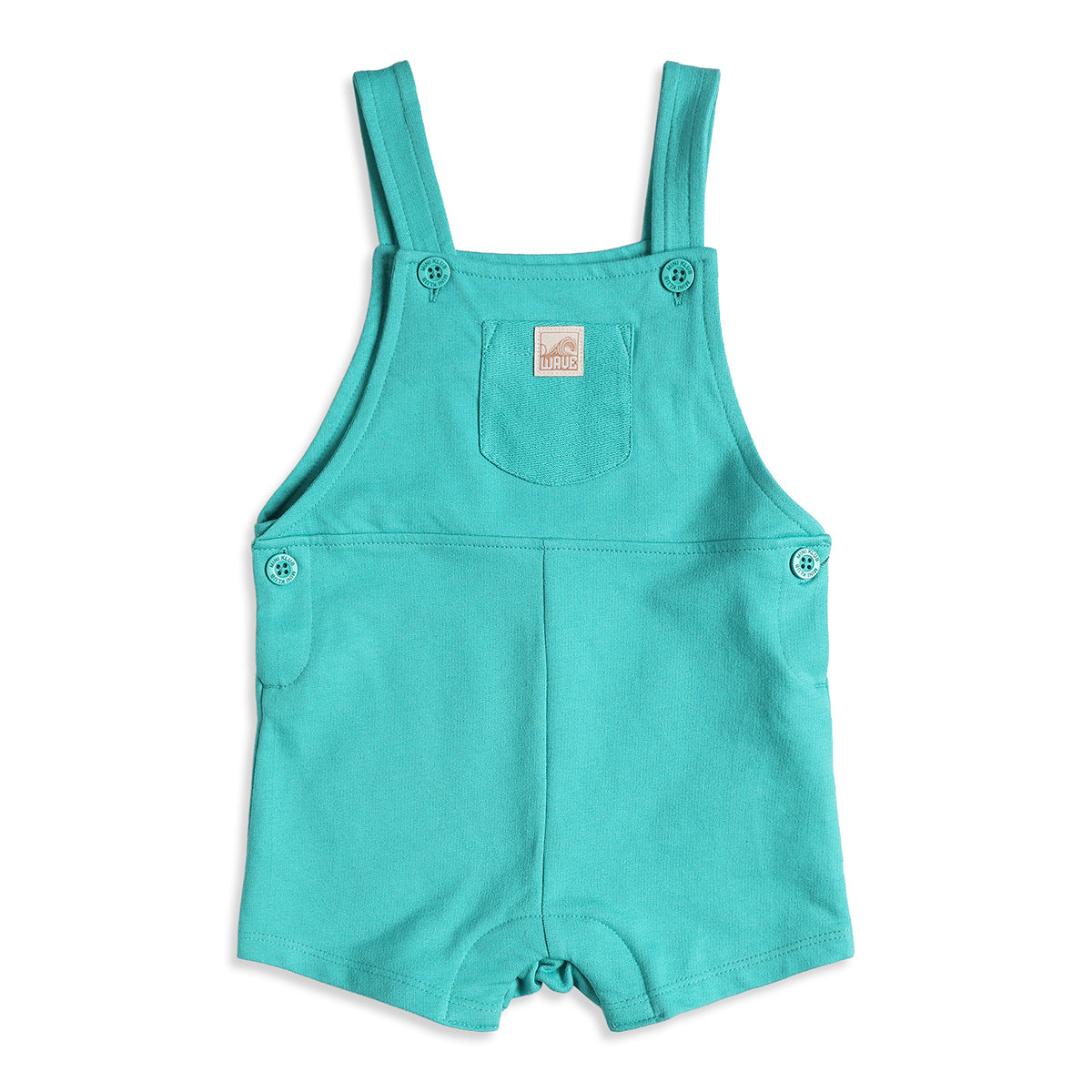 Baby Boys Aqua Blue Dungaree Romper with White T-Shirt Casual Summer Outfit Set