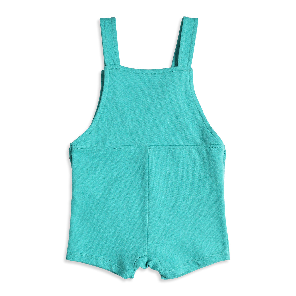 Baby Boys Aqua Blue Dungaree Romper with White T-Shirt Casual Summer Outfit Set