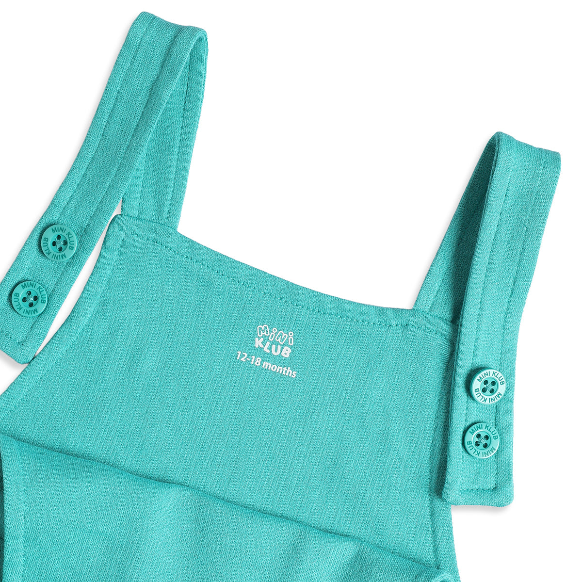 Baby Boys Aqua Blue Dungaree Romper with White T-Shirt Casual Summer Outfit Set