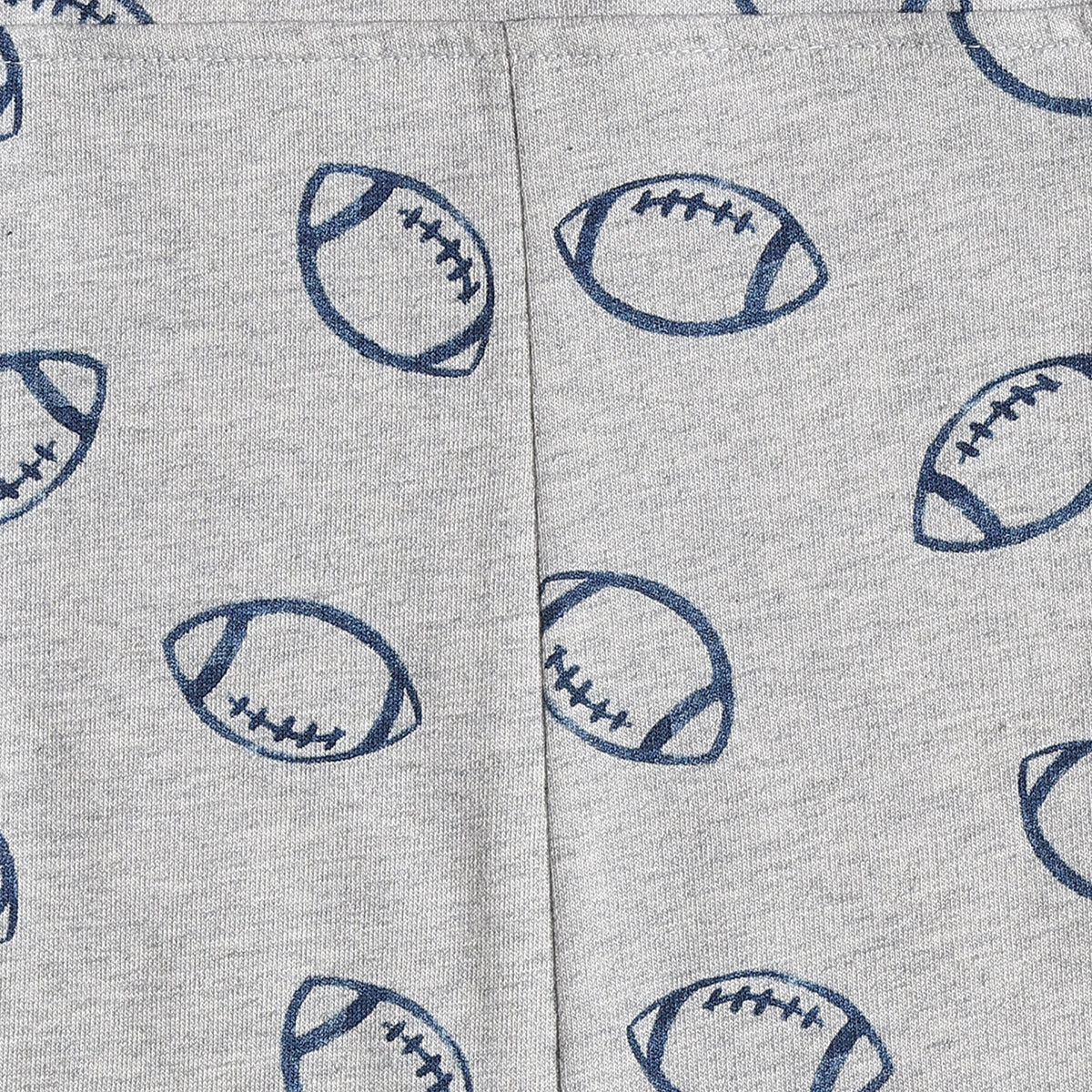 Baby Boys Grey Football Print Dungaree Romper with Navy Blue T-Shirt Casual Outfit Set