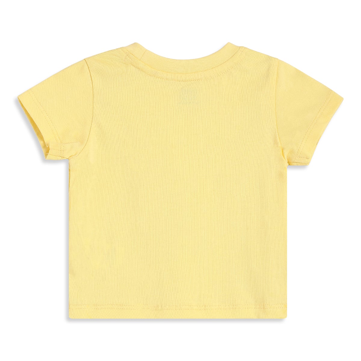 Baby Boys Yellow And Blue Cotton T-Shirt With Denim Dungaree Shorts Set Regular Fit Casual Wear