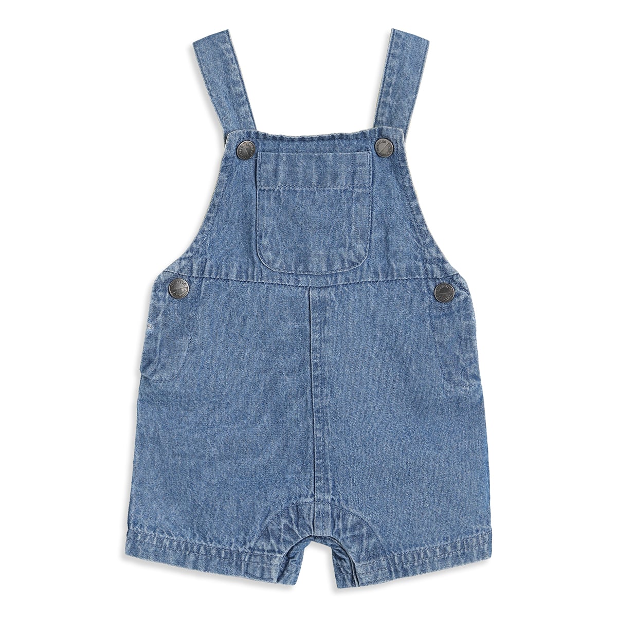 Baby Boys Yellow And Blue Cotton T-Shirt With Denim Dungaree Shorts Set Regular Fit Casual Wear