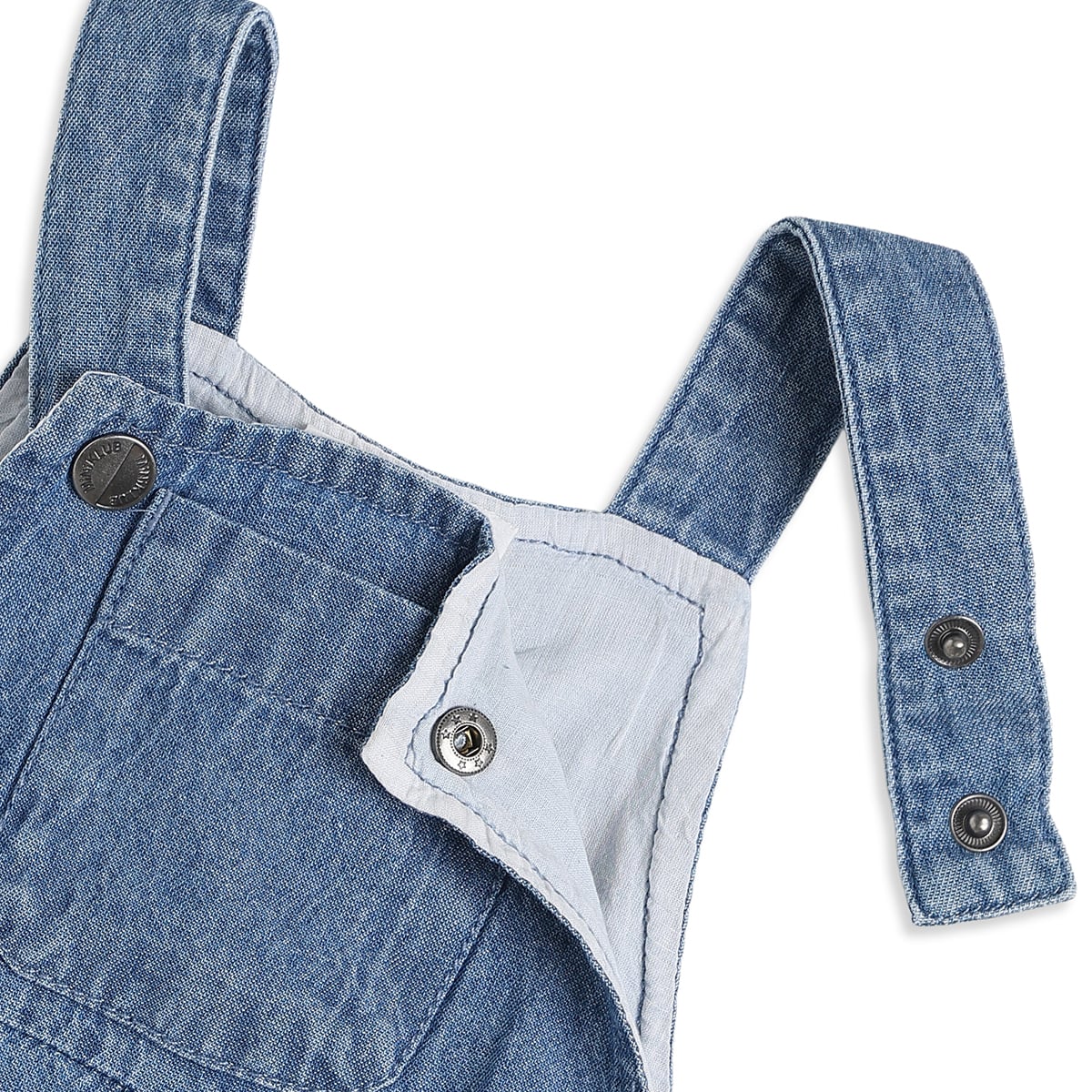 Baby Boys Yellow And Blue Cotton T-Shirt With Denim Dungaree Shorts Set Regular Fit Casual Wear