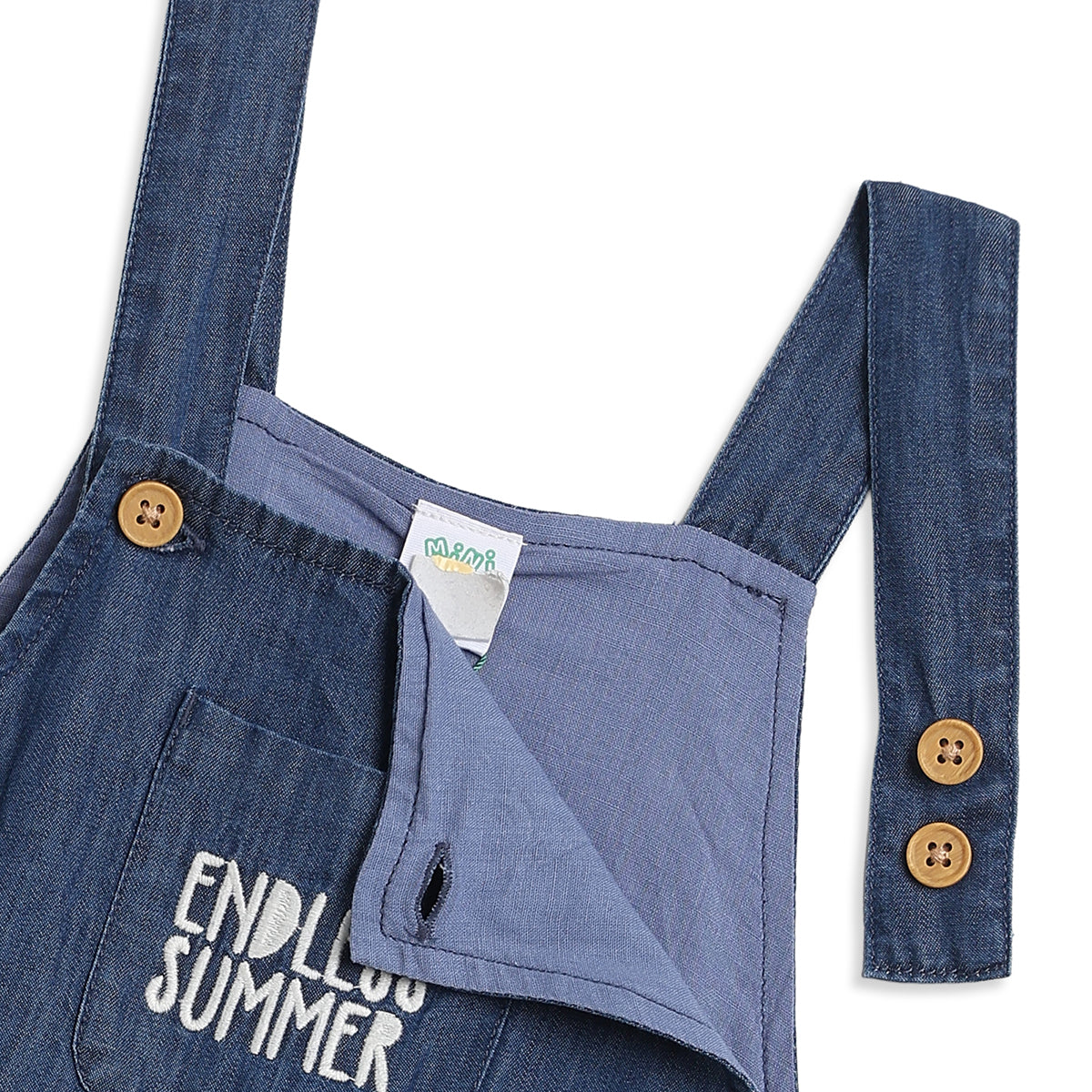 Baby Boys Yellow And Blue Cotton Dungaree Set Regular Fit Casual Wear