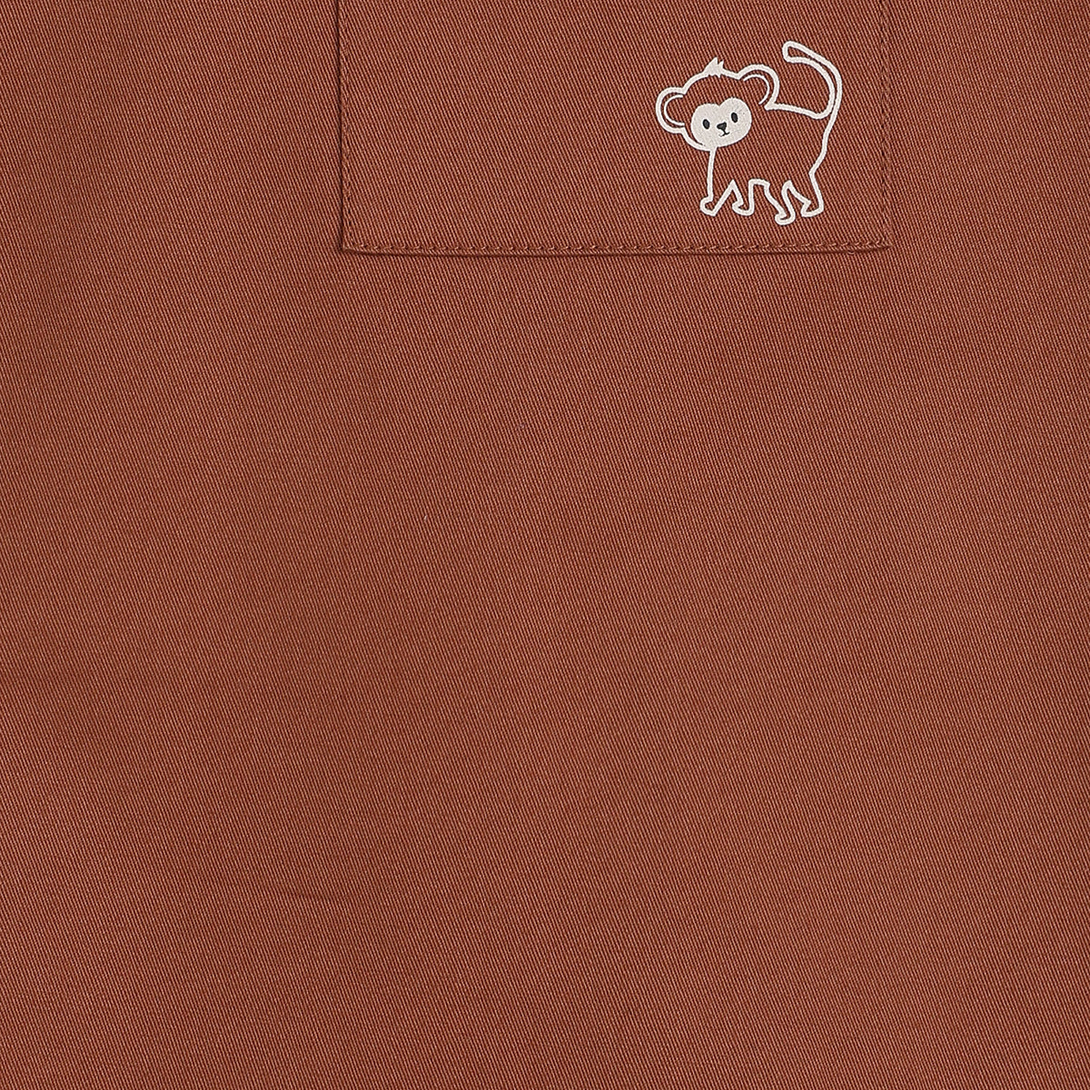 Baby Boys Rust Brown And White Cotton Striped T-Shirt With Animal Print Dungaree Shorts Set Regular Fit Casual Wear