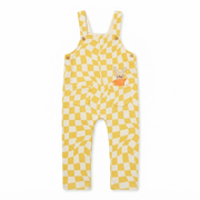 Baby Boys Yellow and White Cotton Dungaree Set Regular Fit Casual Wear