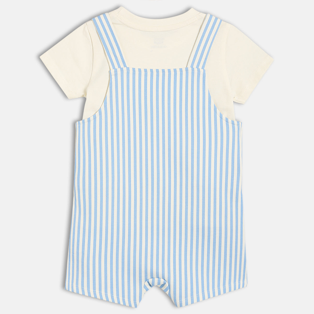 Baby Boys Striped Dungaree Set, Multicolour