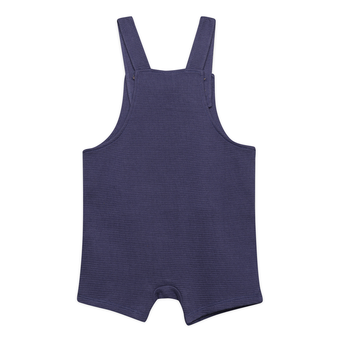 Baby Boys Star Print T-Shirt And Knit Dungaree Romper Set, Light Blue and Navy Blue