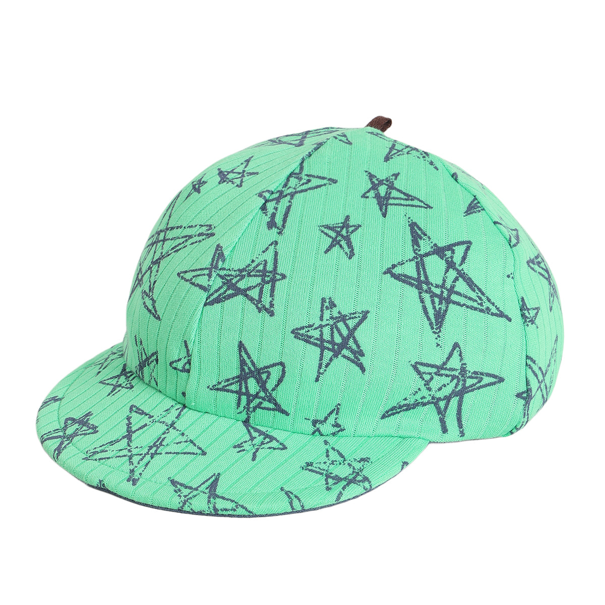 Baby Boys Star Print Cap, Green
