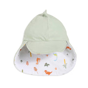 Baby Boys Printed Cotton Hat, Green