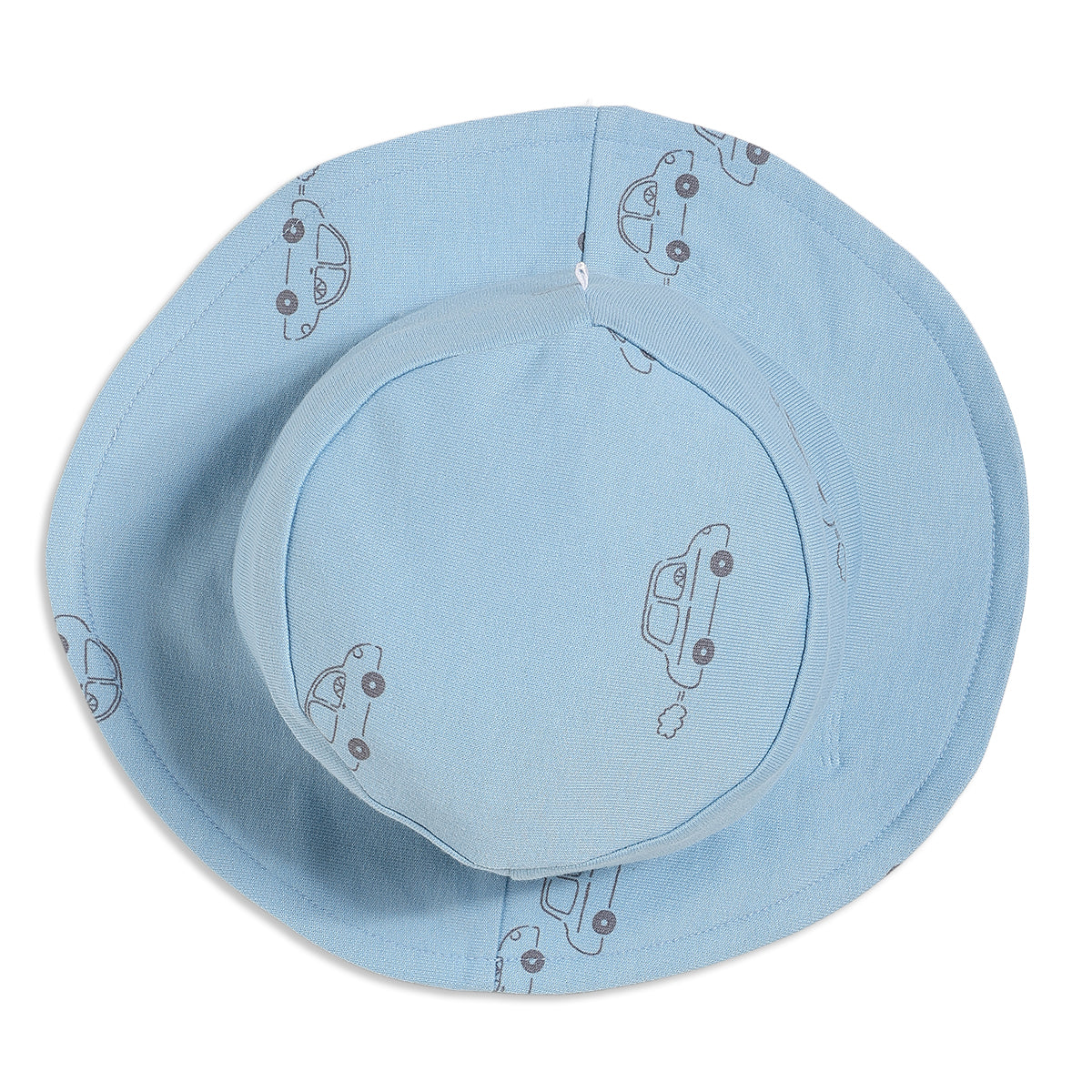 Baby Boys Car Print Hat, Light Blue