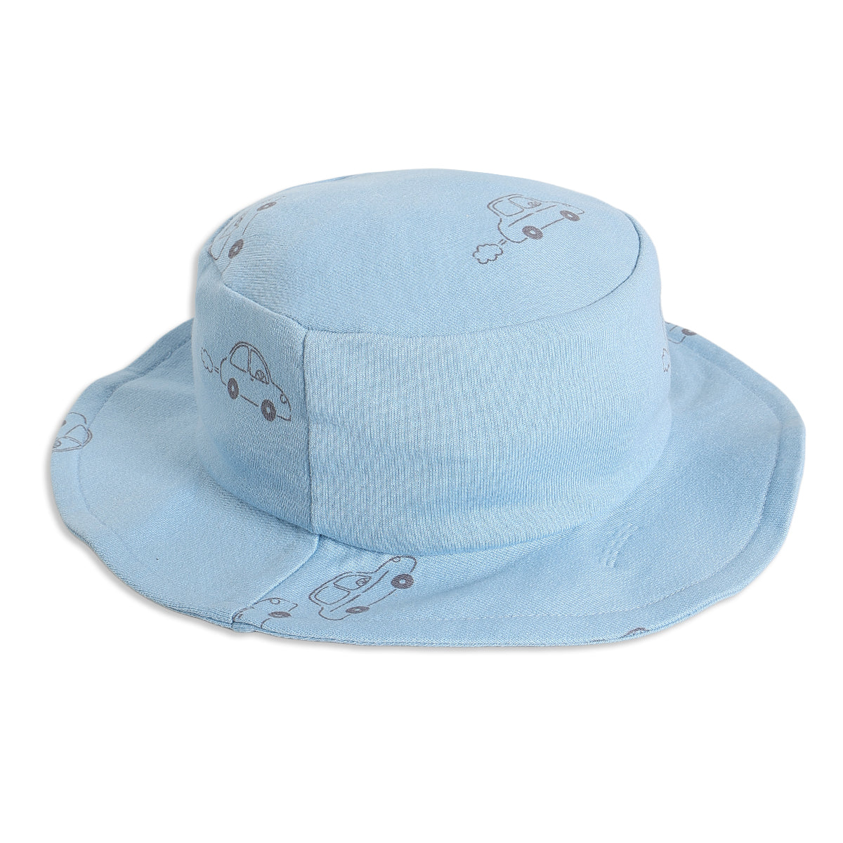 Baby Boys Car Print Hat, Light Blue