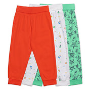 Baby Boys Printed & Solid Knit Bottoms Pack of 3, Multicolor