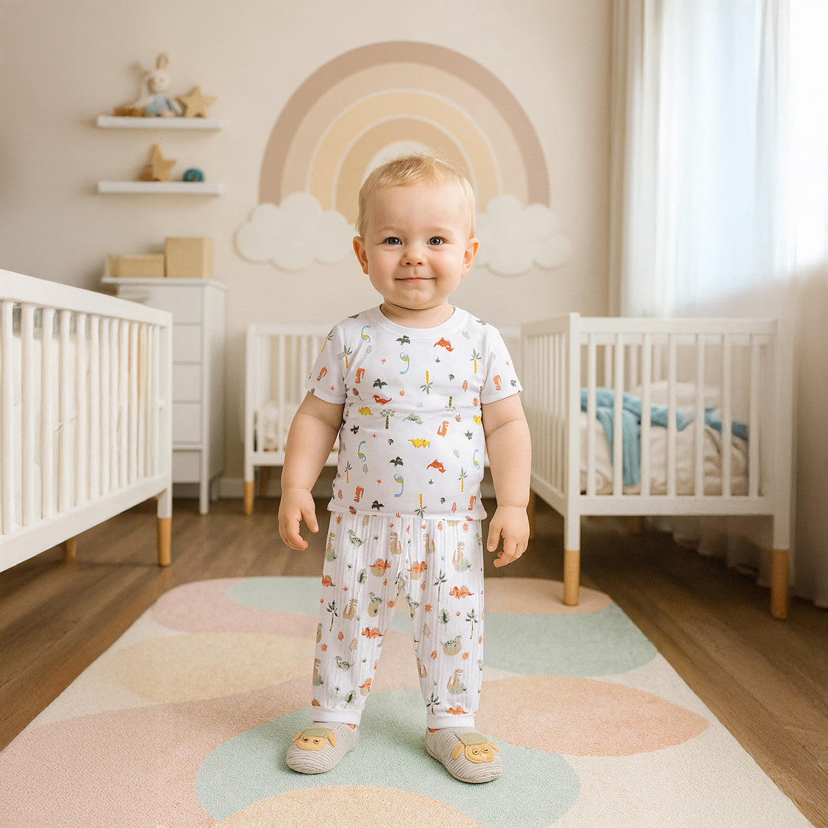 Baby Boys Printed Bottom Set Pack of 3, Multicolor