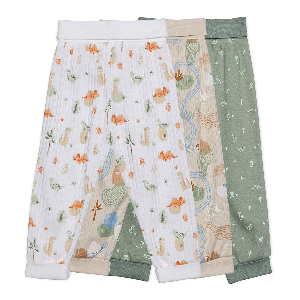 Baby Boys Printed Bottom Set Pack of 3, Multicolor