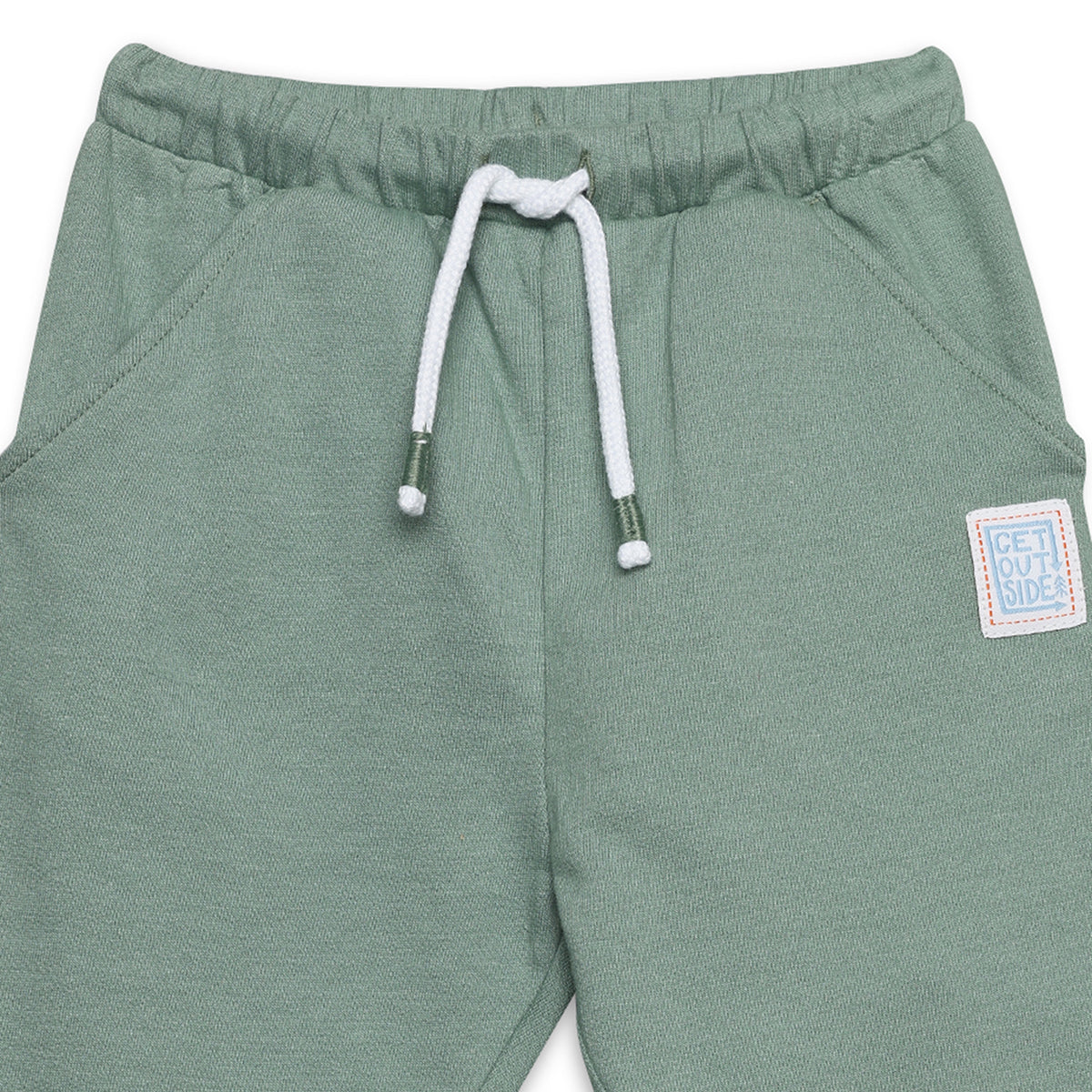 Baby Boys Knit Bottom with Dinosaur Applique, Green