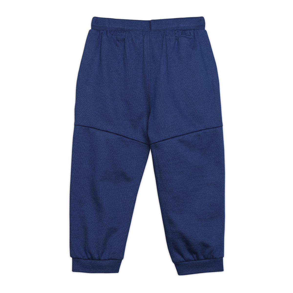 Baby Boys Solid Knit Jogger Pants with Branding, Navy Blue