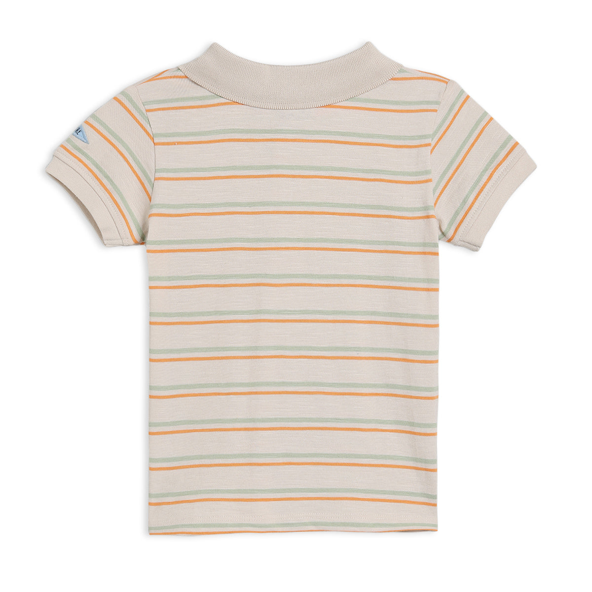 Baby Boys Striped Polo T-Shirt, Beige