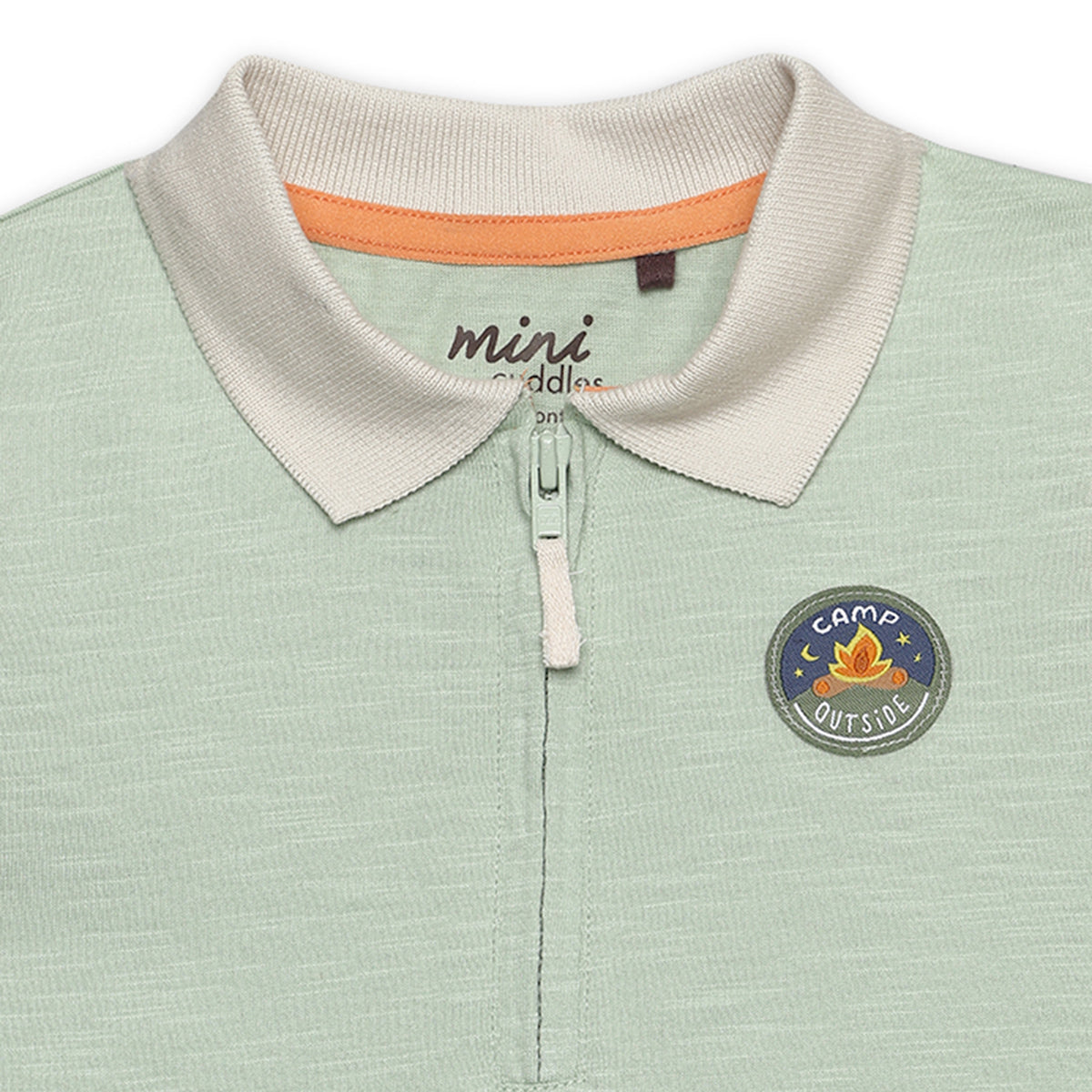Baby Boys Colourblock Polo T-Shirt with Badge Detail, Multicolour