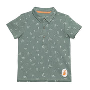 Baby Boys All-Over Dinosaur Printed Polo T-Shirt, Green