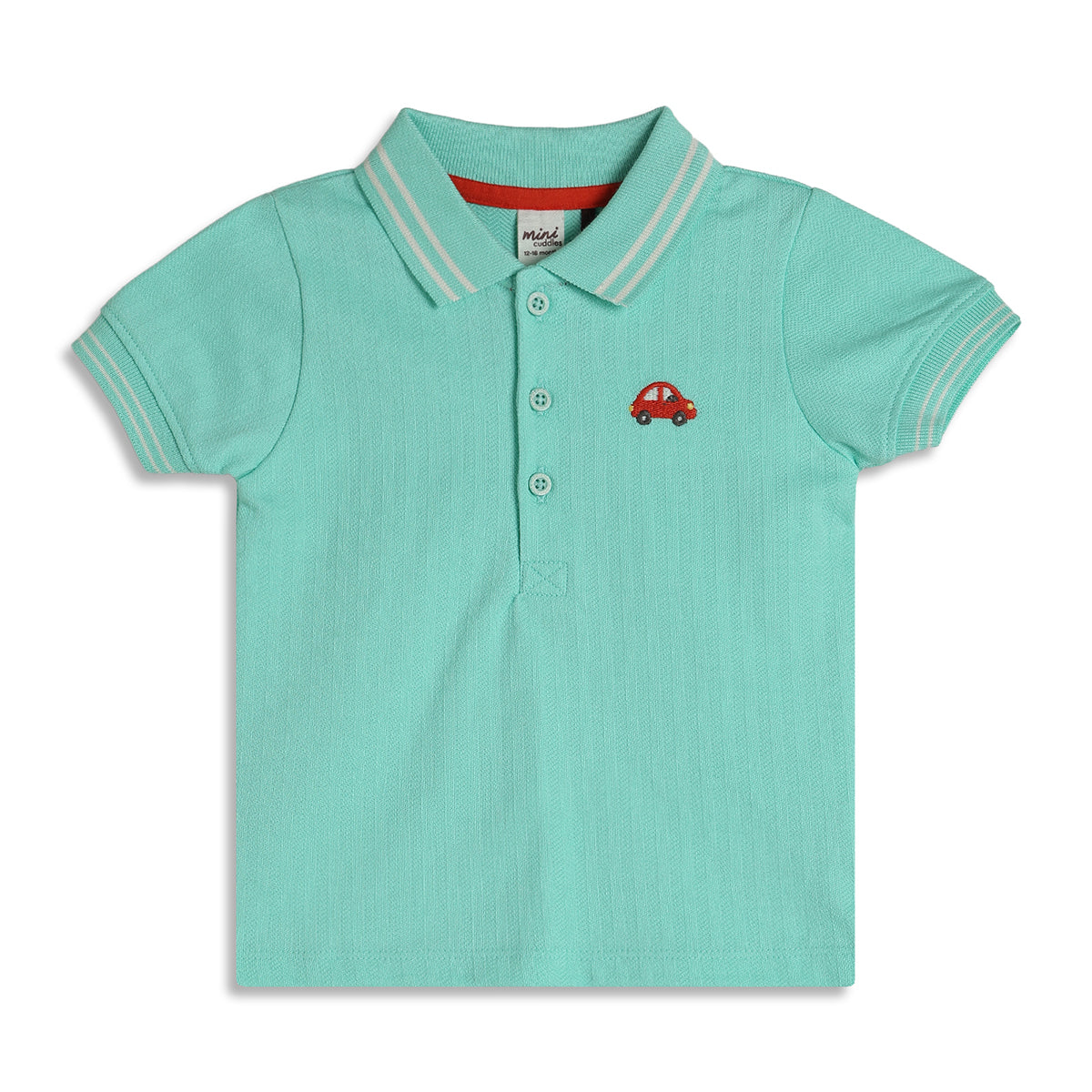 Baby Boys Solid Polo T-Shirt, Mint Green