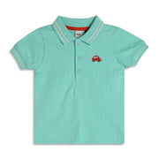 Baby Boys Solid Polo T-Shirt, Mint Green
