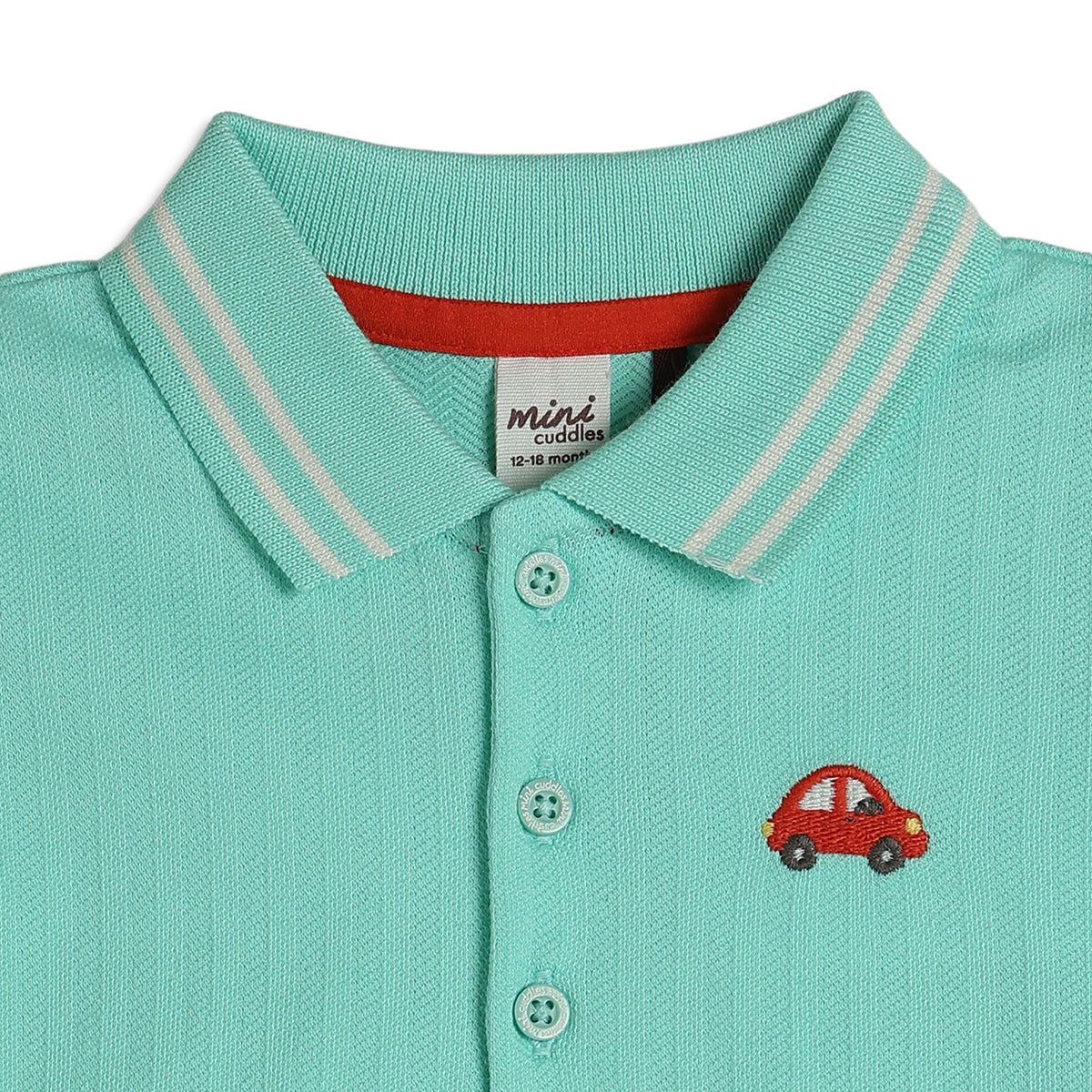 Baby Boys Solid Polo T-Shirt, Mint Green
