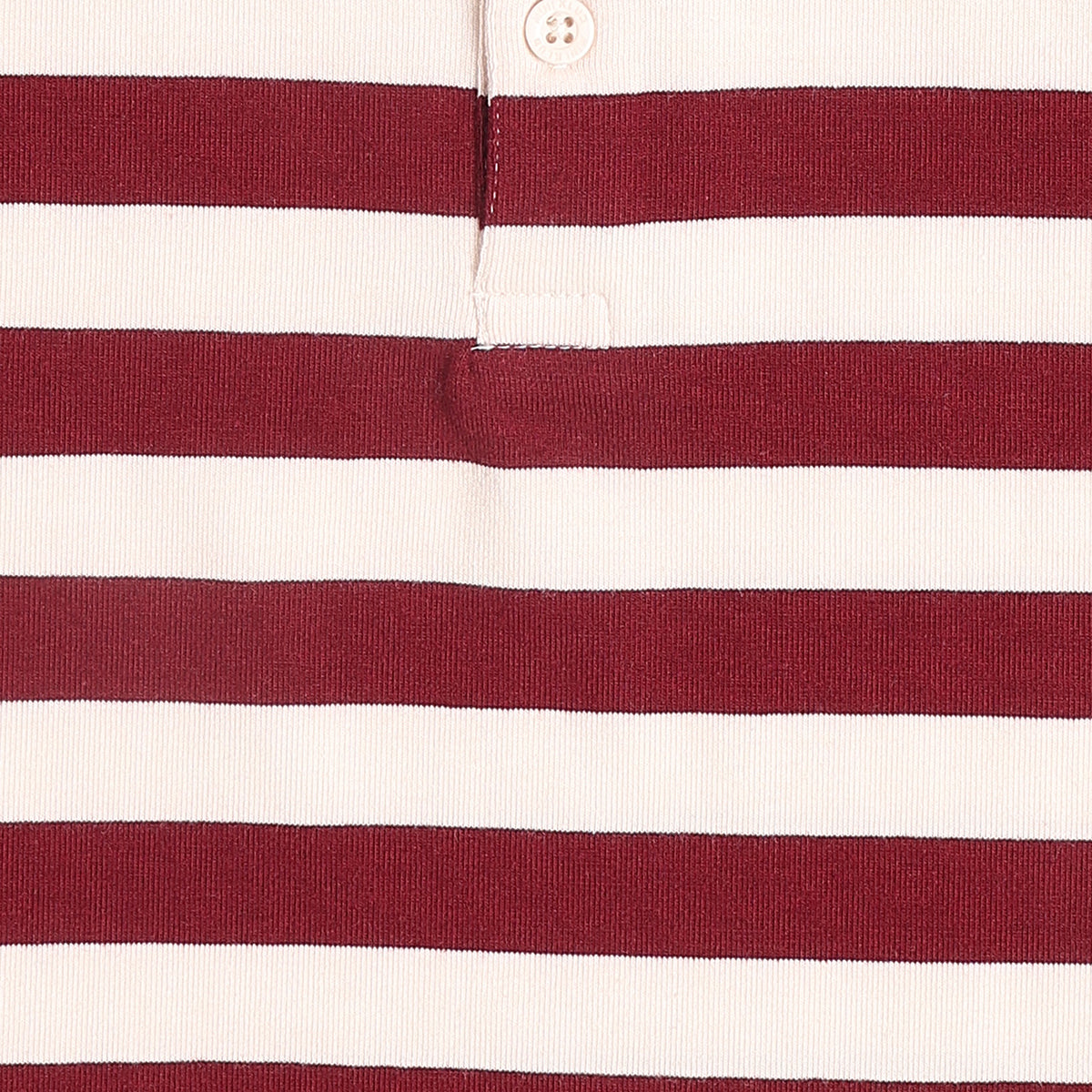 Boys Striped Polo T-Shirt, Maroon and Cream